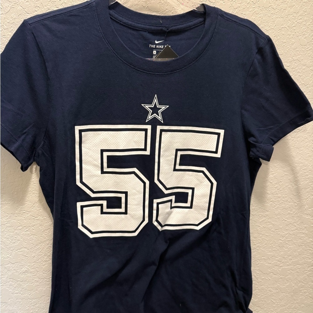 Women's Dallas Cowboys Leighton Vander Esch Nike Navy T Shirt size M - Picture 2 of 5